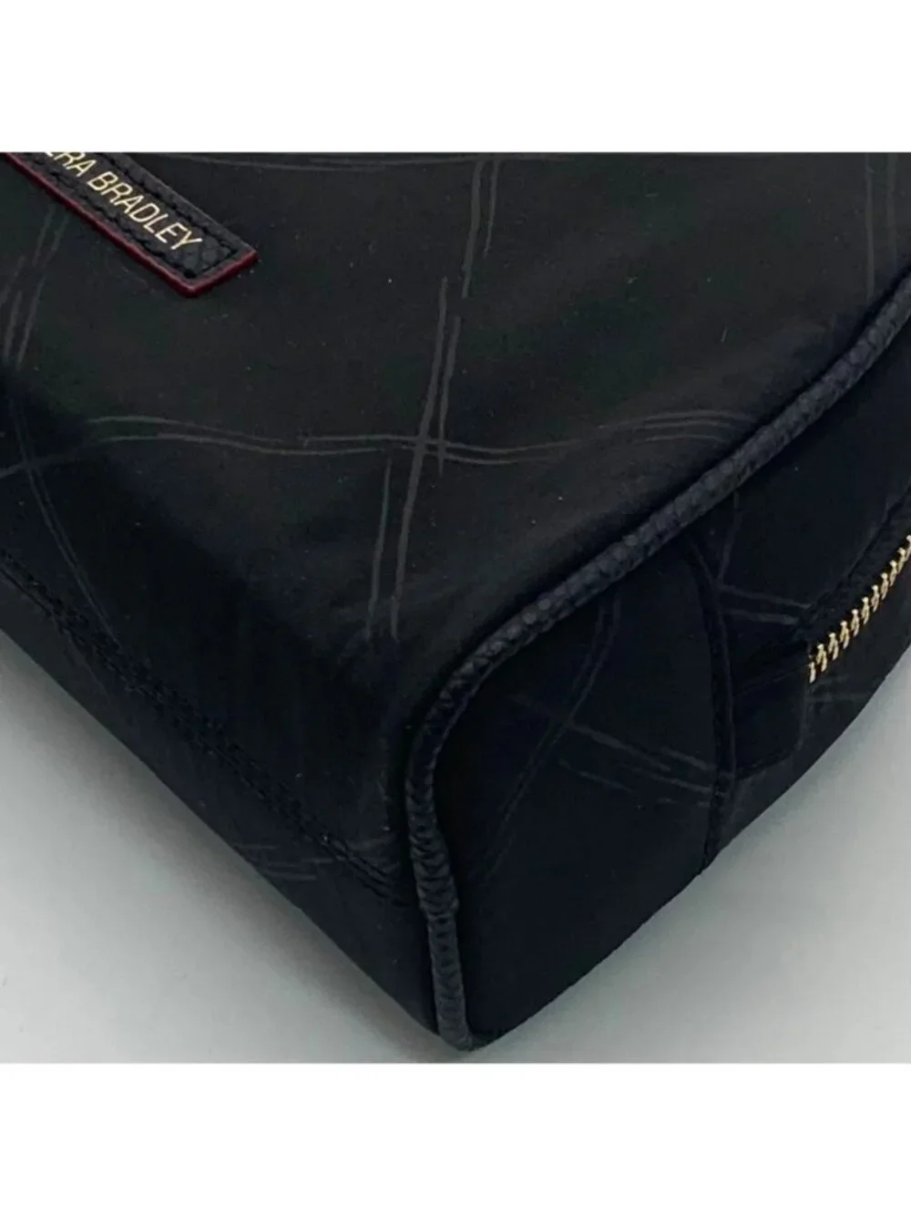 Vera Bradley Preppy Poly Black Cosmetic Bag